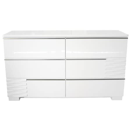 Best Master Furniture Athens White Lacquer Bedroom Dresser Athens Dresser